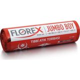 Tıbbi Atık Baskılı Hastane Çöp Poşeti Jumbo 80 x 110 100 Adet 8,1 kg