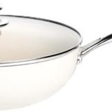 Tıbbi Taş Yapışmaz Wok Tava, Karbon Çelik Kapaklı ve Buharlı Pişirici Tencere Wok Düz Tabanlı Tencere Çok Katlı Kaplı Wok, Tüm Ocak Üstleri için, İndüksiyon Uyumlu, Gazlı Ocak -30 cm (30 cm) (30 cm)