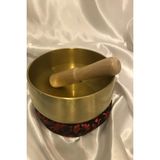 Tibet Çanağı Pirinç Çanı Kasesi Meditasyon Çanı Yoga Çanı Tibet Singing Bowl 16 cm