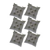 TicaretJet 6' Li Takım Pofidik Kare Antrasit Sandalye Minderi 40x40cm