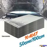 Ticari Araç Karavan Panelvan Oto Ses Yalıtım Malzemesi Folyolu 13Mm Kalınlıkta 50Cmx100cm (10Adet)