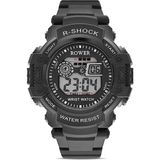 Ticarto Rwr Collection Genç-Çocuk Dijital Siyah Silikon Kol Saati TCTSR004601S0282