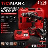 Ticimark 21V Xr Akülü Darbeli Matkap Seti 120 Nm Torklu