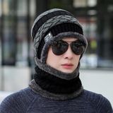 Ticimark Kışlık Erkek Trend Örgü Şapka ve Boyunluk Seti Siyah