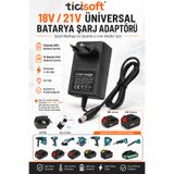 Ticisoft 18V 21V Li-ion Batarya Şarj Adaptörü Üniversal Şarj Cihazı Şarjlı Matkap Aküsü İçin 5 Hücre 10 Hücre Uyumlu