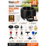 Ticisoft 78 Parça Damlama Sulama Sisleme Seti Bahçe Sera Tarla Hobi Bahçesi Saksı Nemlendirme Misting Buharlama Spagetti Hortum