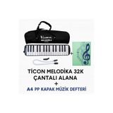 Ticon 32 K Melodika + Hortum + 40 Yp PP Kapak Müzik Defteri