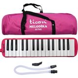 Ticon 32 Tuşlu Pembe Melodika 300 gr Bez Çantalı Hafif Taşıma İmkanıyla Türkiye Menşeli