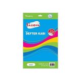 Ticon Hazır Defter Kabı Tek Kenar Yapışkan Şeffaf 10 Lu (1 Paket 10 Adet) - 41 Delft Blue