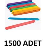 Ticon Puti 1500 Adet Ahşap Renkli Büyük Geniş Dil Çubuğu Abeslang Ağda Çubuğu