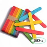 Ticon Renkli Dil Çubuğu Abeslang 50'li Paket