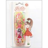 Ticon Sasta Lastik Saç Tokası Karışık Renk Sticker Hediyeli