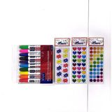 Ticon Sticker 3 Model - Beyaz Tahta Kalemi Doldurulabilir 10 Renk -Set 20