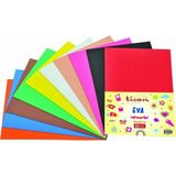 Ticon Ticon 10LU Düz Renkli Eva 20x30 cm Karışık Renkli 3 Paket Sanatsal Malzeme