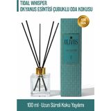 Tidal Whisper Okyanus Çubuklu Oda Kokusu 100 ml – Ferah ve Temiz Uzun Süreli Koku Yayılımı - Turkuaz - Beyaz - 1 Adet