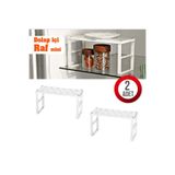 Tidy Home 2 Adet Dolap İçi Düzenleyici Ufak Boy Raf Bardak ve makyaj düzenleyici Rafı Metal Raf