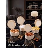 Tidy Home 4 Adet Kilit Kapaklı Kuruyemiş Soğan Limon Sarımsak Elma Sebze Saklama Kabı