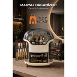 Tidy Home Premium Makyaj Organizeri – Şeffaf Kapaklı, Çekmeceli Büyük Boy Kozmetik & Parfüm Düzenleyici
