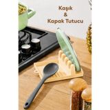 Tidy Home Smart Tezgah Üstü Kaşıklık Kapak Tutucu Ve Tencere Kapağı Standı Kepçe Altlığı