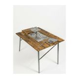 TIDY OUTDOOR ahşap katlanır mangallı kamp masası