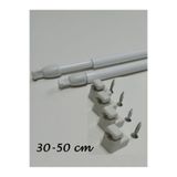 TİEBACK 30-50 cm Ayarlanabilir Briz Çubuğu 2 Adet Alüminyum Perde Borusu 4 Adet Başlık