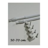 TİEBACK 50-70 cm Ayarlanabilir Briz Çubuğu 2 Adet Alüminyum Perde Borusu 4 Adet Başlık