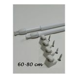 TİEBACK 60-80 cm Ayarlanabilir Briz Çubuğu 2 Adet Alüminyum Perde Borusu 4 Adet Başlık