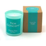 Tiem Concept %100 Soya Kokulu Mum - Yeşil Çay Kokulu, Mint Yeşil Renkli Kutulu Bardak Mum - Mint Yeşili