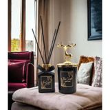 Tiem Concept 1611268742509 Yılbaşı Geyik Başlıklı Gold Detaylı 100 Ml Oda Kokusu Ve Siyah Mum Seti