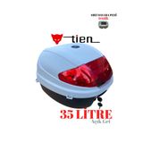 TİEN MOTOR Tien 35 Litre Renkli Açık Gri Motosiklet Çantası (SIRT DAYAMA PEDİ DAHİL)