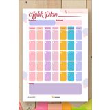 Tieni Notepad | Aylık planlayıcı | Monthly planner | 14x20cm A5 50 Yaprak | Kd402