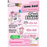 Tieni Okul Etiketi Kalem Defter isimli Etiket Isim Yazılabilen MyMelody2 - 190 Adet Özel Tasarım Etiket