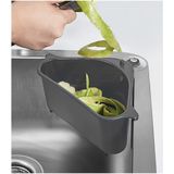 Tiesa Home 1 Adet Plastik Üçgen Vantuzlu Lavabo Evye Süzgeci Çöplüğü Gri