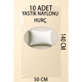 Tiesa Home 10 Adet 140cm×50cm Şeffaf Naylon Taşınma Saklama Yastık Naylonu Torbası Hurç