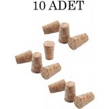 Tiesa Home 10 Adet 3 cm Sentetik Mantar Şarap Şişe Tıpası - Bal Rengi - 147 ml