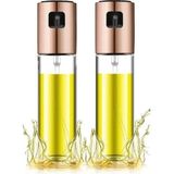 Tiesa Home 2li Cam 100 ml Yağ Limon Sos Spreyi Sosluk Yağdanlık - Bronz