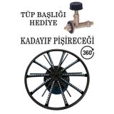 Tiesa Home 38 Cm Döner Başlıklı Kadayıf Künefe Balık Pişime Ocağı Geniş Çember Tüp