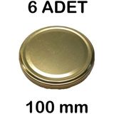 Tiesa Home 6 Adet 10CM Metal Kavanoz Kapağı Gold