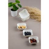 Tiesa Home 6lı Mini Porselen Reçellik Kahve Yanı Lokumluk Kahvaltılık Sosluk Kare