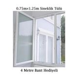 Tiesa Home 75cm×125cm Pencere Sineklik Teli Tülü 4 Mt Bant Hediyeli