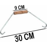 Tiesa Home Ahşap Saplı Demir Soba Kova Tutacağı Tutacak 30CM