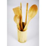 Tiesa Home Ahşap Spatula Servis Yemek Kaşığı Maşa Seti