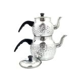 Tiesa Home Alüminyum Desenli Küre Çaydanlık Siyah Kulp Mini