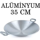 Tiesa Home Alüminyum Eloksallı 35cm Kalın Sac Kavurma ve Gözleme Sote Tavası