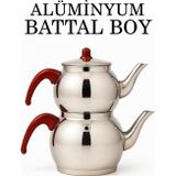 Tiesa Home Alüminyum Küre Çaydanlık Battal Boy Kahverengi Kulp