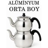 Tiesa Home Alüminyum Küre Çaydanlık Orta Boy Siyah Kulp