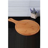 Tiesa Home Bambu Servis Sunum Pizza Tepsisi Kesim Tahtası Panosu