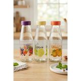 Tiesa Home Cam 3lü 750CC Meşrubat Buzdolabı Şişesi - Şeffaf - 750 ml