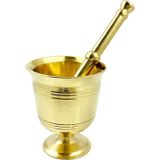 Tiesa Home Döküm Pirinç Sarı Tokmak Havan Sarımsak Ezici 12CM 3no