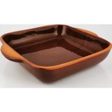 Tiesa Home El Yapımı Toprak Güveç Kare Fırın Kabı Tepsisi